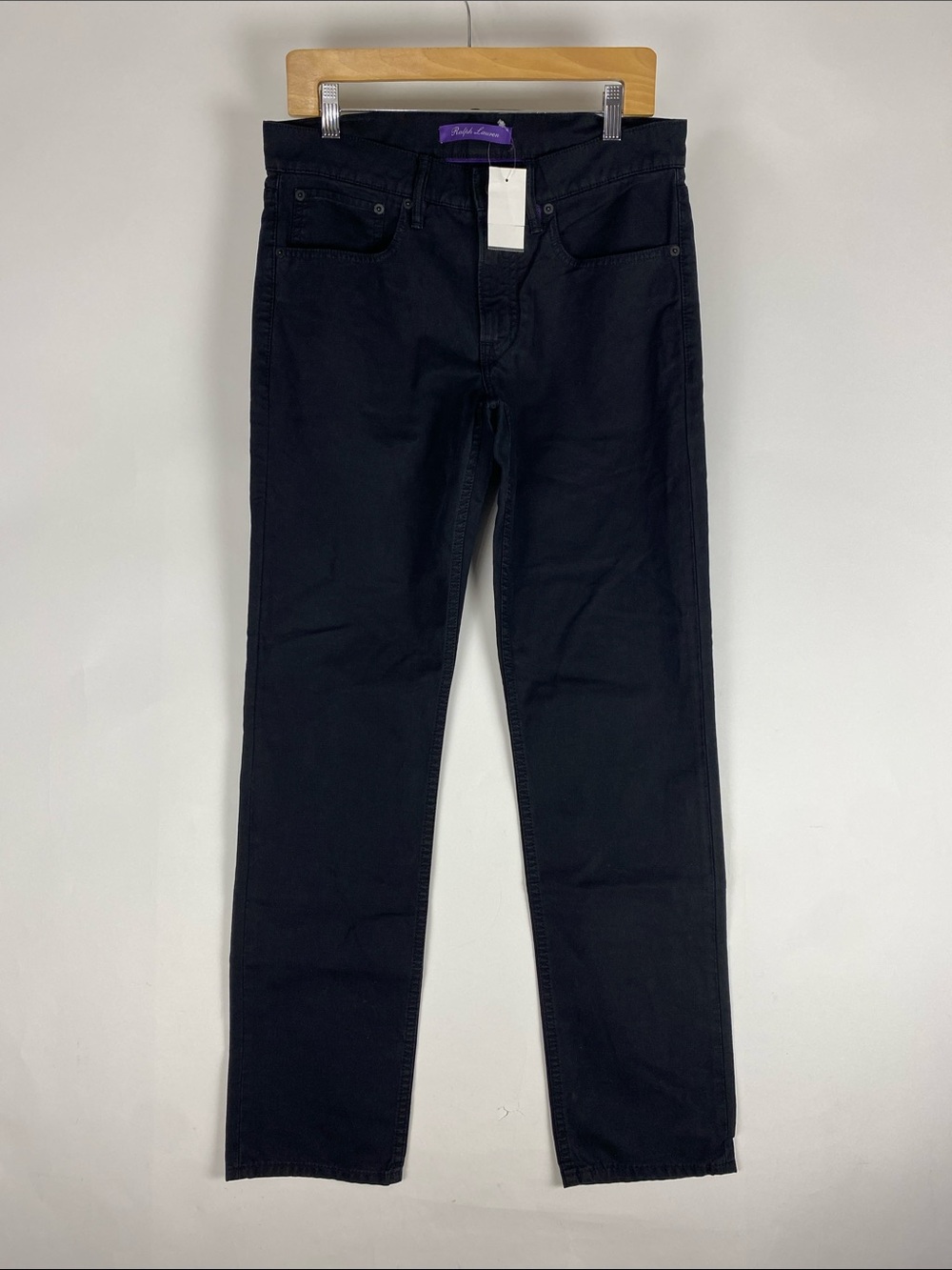 New Ralph Lauren Purple Label Jeans Black Dark Wash Straight Leg Men’s Size 30